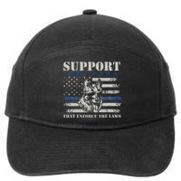 Support The Paws That Enforce The Laws German Shepherd 7-Panel Snapback Hat