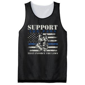 Support The Paws That Enforce The Laws German Shepherd Mesh Reversible Basketball Jersey Tank