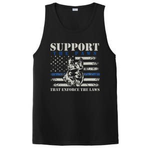 Support The Paws That Enforce The Laws German Shepherd PosiCharge Competitor Tank