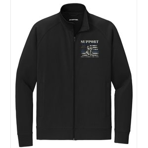 Support The Paws That Enforce The Laws German Shepherd Stretch Full-Zip Cadet Jacket