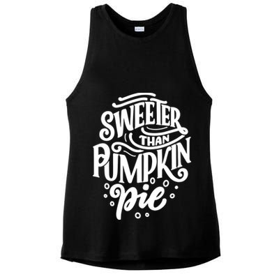 Sweeter Than Pumpkin Pie Ladies PosiCharge Tri-Blend Wicking Tank