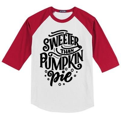 Sweeter Than Pumpkin Pie Kids Colorblock Raglan Jersey