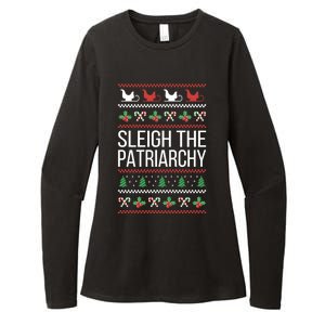 Sleigh The Patriarchy Feminist Christmas Lover Cute Gift Womens CVC Long Sleeve Shirt