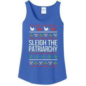 Sleigh The Patriarchy Feminist Christmas Lover Cute Gift Ladies Essential Tank