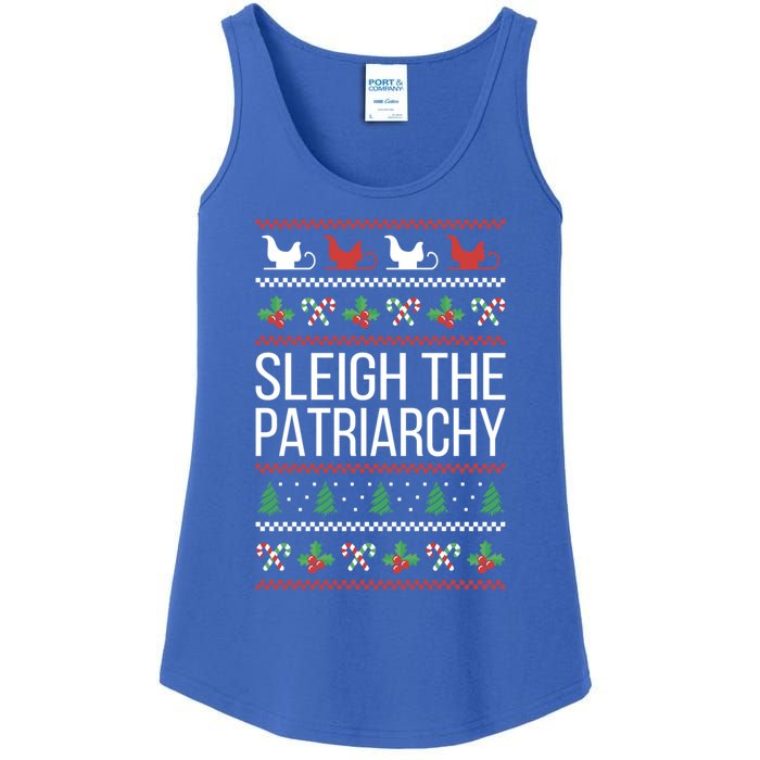 Sleigh The Patriarchy Feminist Christmas Lover Cute Gift Ladies Essential Tank