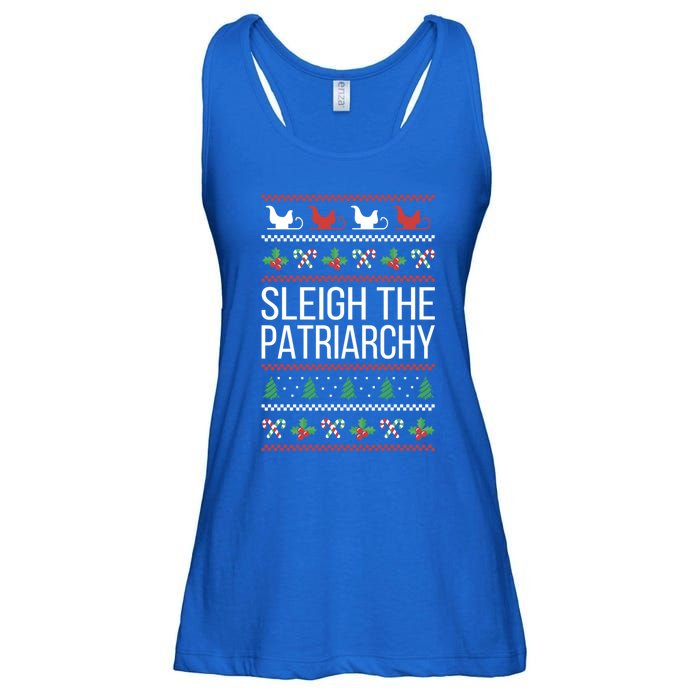 Sleigh The Patriarchy Feminist Christmas Lover Cute Gift Ladies Essential Flowy Tank