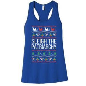 Sleigh The Patriarchy Feminist Christmas Lover Cute Gift Women's Racerback Tank