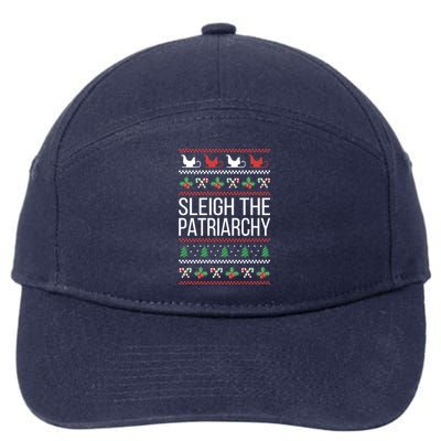 Sleigh The Patriarchy Feminist Christmas Lover Cute Gift 7-Panel Snapback Hat