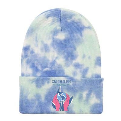 Save The Planet Tie Dye 12in Knit Beanie