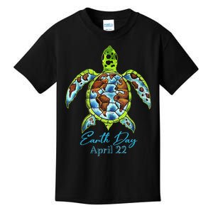 Sea Turtle Planet Funny Love World Environment Earth Day Kids T-Shirt