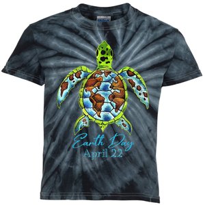 Sea Turtle Planet Funny Love World Environment Earth Day Kids Tie-Dye T-Shirt