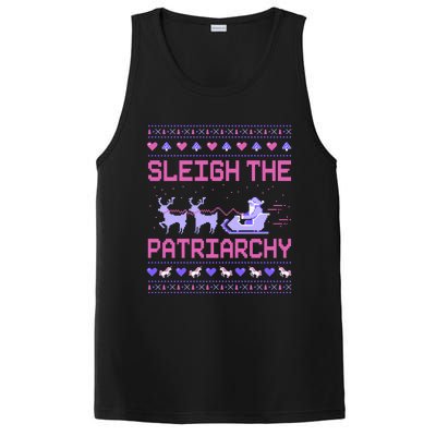 Sleigh The Patriarchy Feminist Feminism Meme Ugly Christmas Gift PosiCharge Competitor Tank