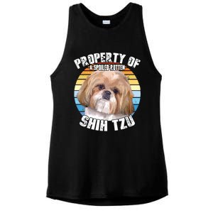 Shih Tzu Property Of Retro Ladies PosiCharge Tri-Blend Wicking Tank