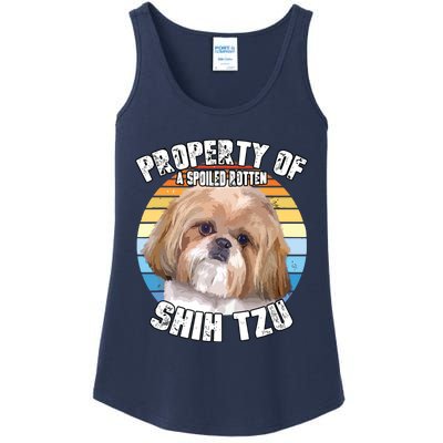 Shih Tzu Property Of Retro Ladies Essential Tank