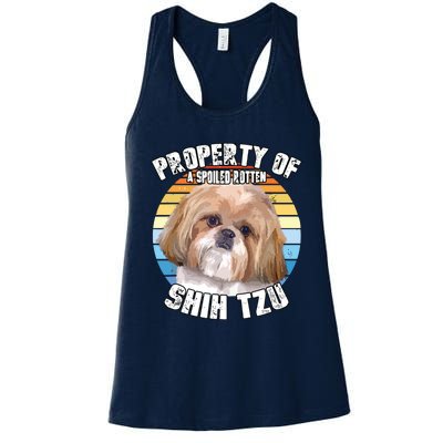 Shih Tzu Property Of Retro Women's Racerback Tank