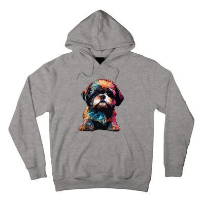 Shih Tzu Puppy Dog Pop Art Premium Tall Hoodie