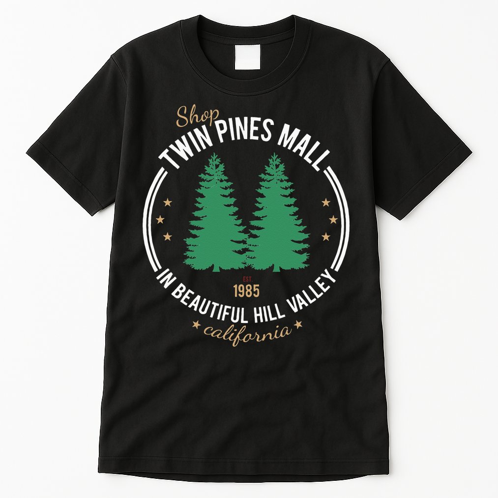 Shop Twin Pines Mall 1985 Tall T-Shirt