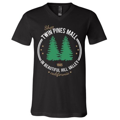 Shop Twin Pines Mall 1985 V-Neck T-Shirt