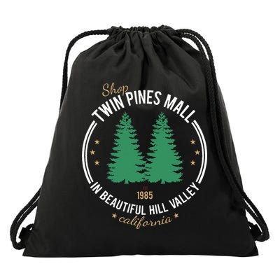 Shop Twin Pines Mall 1985 Drawstring Bag