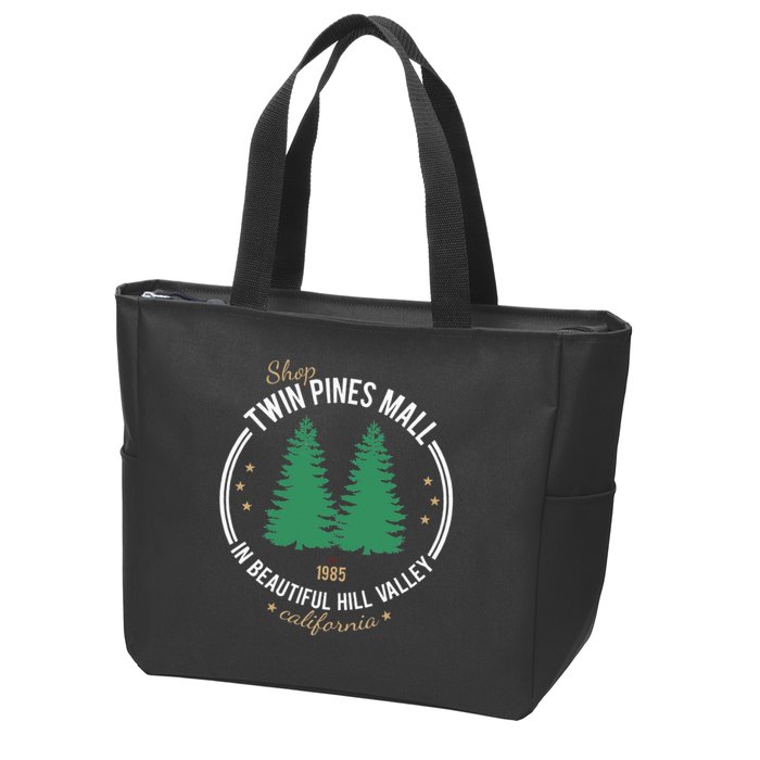 Shop Twin Pines Mall 1985 Zip Tote Bag