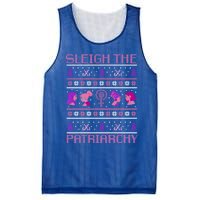 Sleigh The Patriarchy Feminist Christmas Feminism Meaningful Gift Mesh Reversible Basketball Jersey Tank