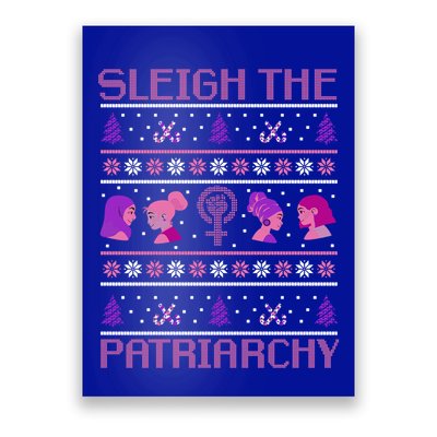 Sleigh The Patriarchy Feminist Christmas Feminism Meaningful Gift Poster