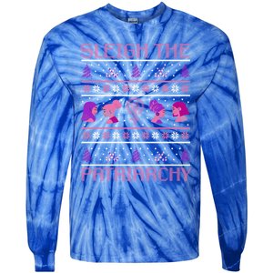 Sleigh The Patriarchy Feminist Christmas Feminism Meaningful Gift Tie-Dye Long Sleeve Shirt