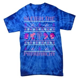 Sleigh The Patriarchy Feminist Christmas Feminism Meaningful Gift Tie-Dye T-Shirt