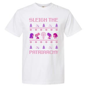 Sleigh The Patriarchy Feminist Christmas Feminism Meaningful Gift Garment-Dyed Heavyweight T-Shirt