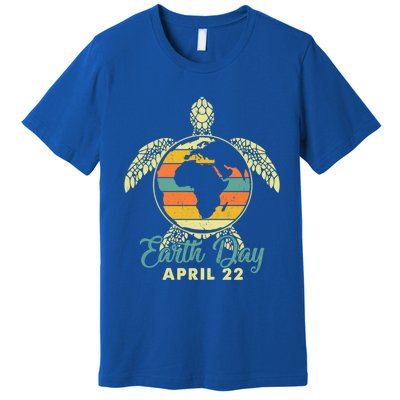 Sea Turtle Planet Lover Earth Day Save Our Oceans Vintage Gift Premium T-Shirt