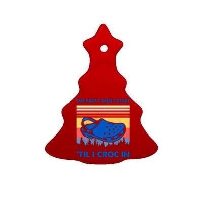 Shop The Party Dont Start Til I Croc In Ceramic Tree Ornament