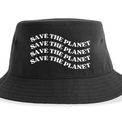 Save The Planet, Trendy Earth Day Sustainable Bucket Hat