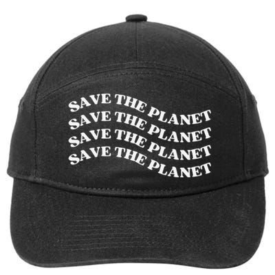 Save The Planet, Trendy Earth Day 7-Panel Snapback Hat