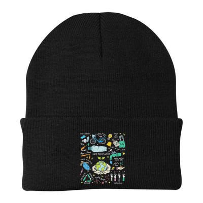 Save The Planet Reduce Reuse Recycle Earth Day Environmental Knit Cap Winter Beanie