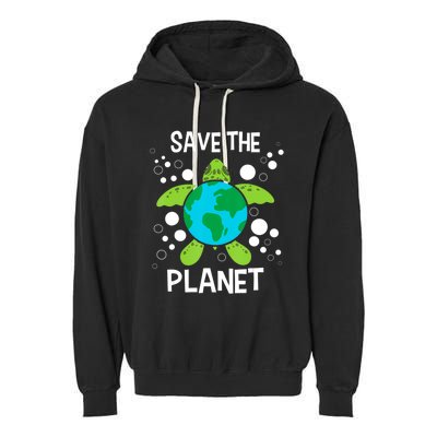 Save The Planet Environmental Protection Earth Day Climate Garment-Dyed Fleece Hoodie