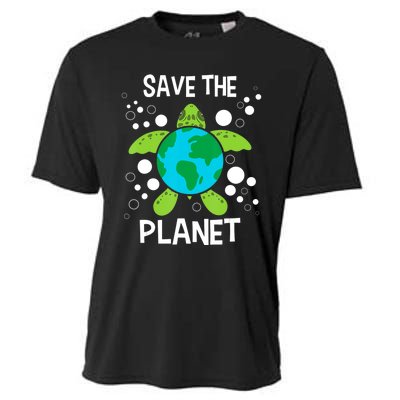 Save The Planet Environmental Protection Earth Day Climate Cooling Performance Crew T-Shirt