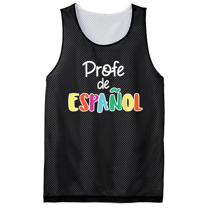 Spanish Teacher Profe De Espaol Spanish Class Mesh Reversible Basketball Jersey Tank