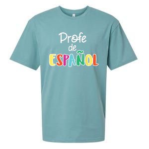 Spanish Teacher Profe De Espaol Spanish Class Sueded Cloud Jersey T-Shirt