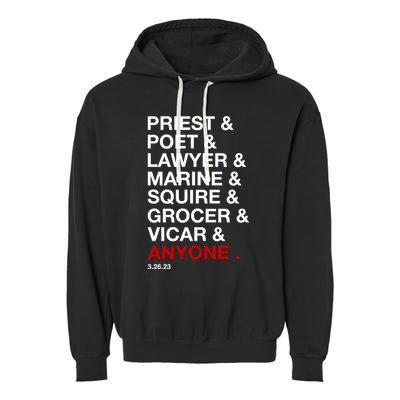 Sweeney Todd Priest Poet Lawyer Marine Squire Grocer Vicar Anyone Garment-Dyed Fleece Hoodie