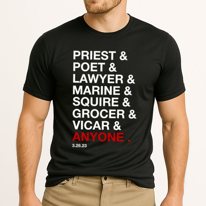 Sweeney Todd Priest Poet Lawyer Marine Squire Grocer Vicar Anyone Cooling Performance Crew T-Shirt