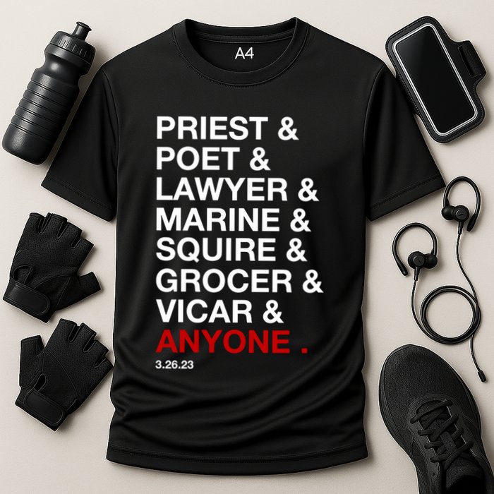Sweeney Todd Priest Poet Lawyer Marine Squire Grocer Vicar Anyone Cooling Performance Crew T-Shirt