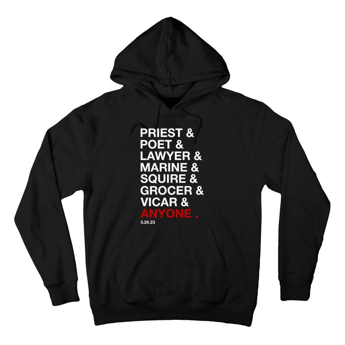 Sweeney Todd Priest Poet Lawyer Marine Squire Grocer Vicar Anyone Hoodie