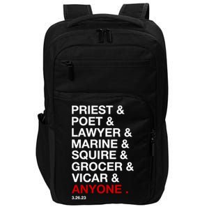 Sweeney Todd Priest Poet Lawyer Marine Squire Grocer Vicar Anyone Impact Tech Backpack