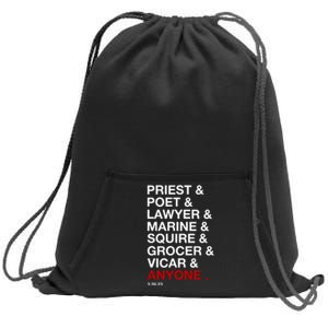 Sweeney Todd Priest Poet Lawyer Marine Squire Grocer Vicar Anyone Sweatshirt Cinch Pack Bag