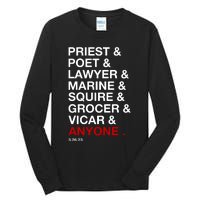 Sweeney Todd Priest Poet Lawyer Marine Squire Grocer Vicar Anyone Tall Long Sleeve T-Shirt