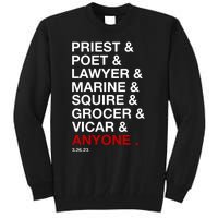 Sweeney Todd Priest Poet Lawyer Marine Squire Grocer Vicar Anyone Tall Sweatshirt