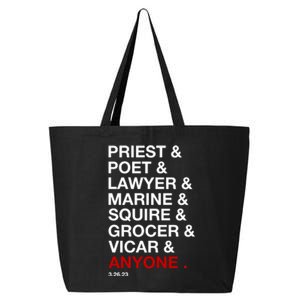 Sweeney Todd Priest Poet Lawyer Marine Squire Grocer Vicar Anyone 25L Jumbo Tote