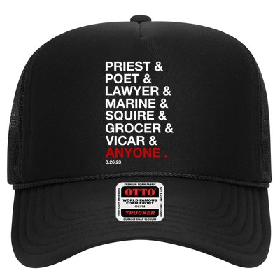 Sweeney Todd Priest Poet Lawyer Marine Squire Grocer Vicar Anyone Trucker Hat