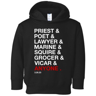 Sweeney Todd Priest Poet Lawyer Marine Squire Grocer Vicar Anyone Toddler Hoodie