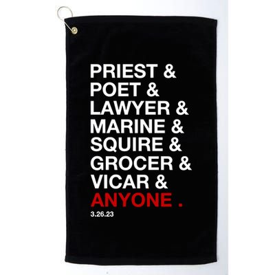 Sweeney Todd Priest Poet Lawyer Marine Squire Grocer Vicar Anyone Golf Towel